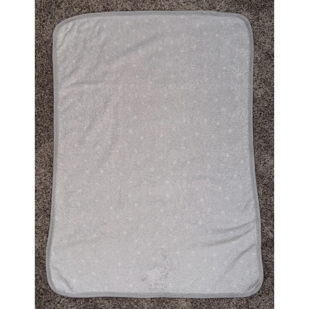 Parents Choice Gray Baby Blanket Elephant White Stars Plush Crib Lovey Walmart